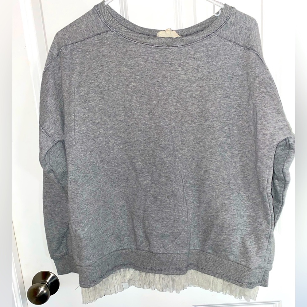 Easel Gray Sweatshirt With Tulle Size S